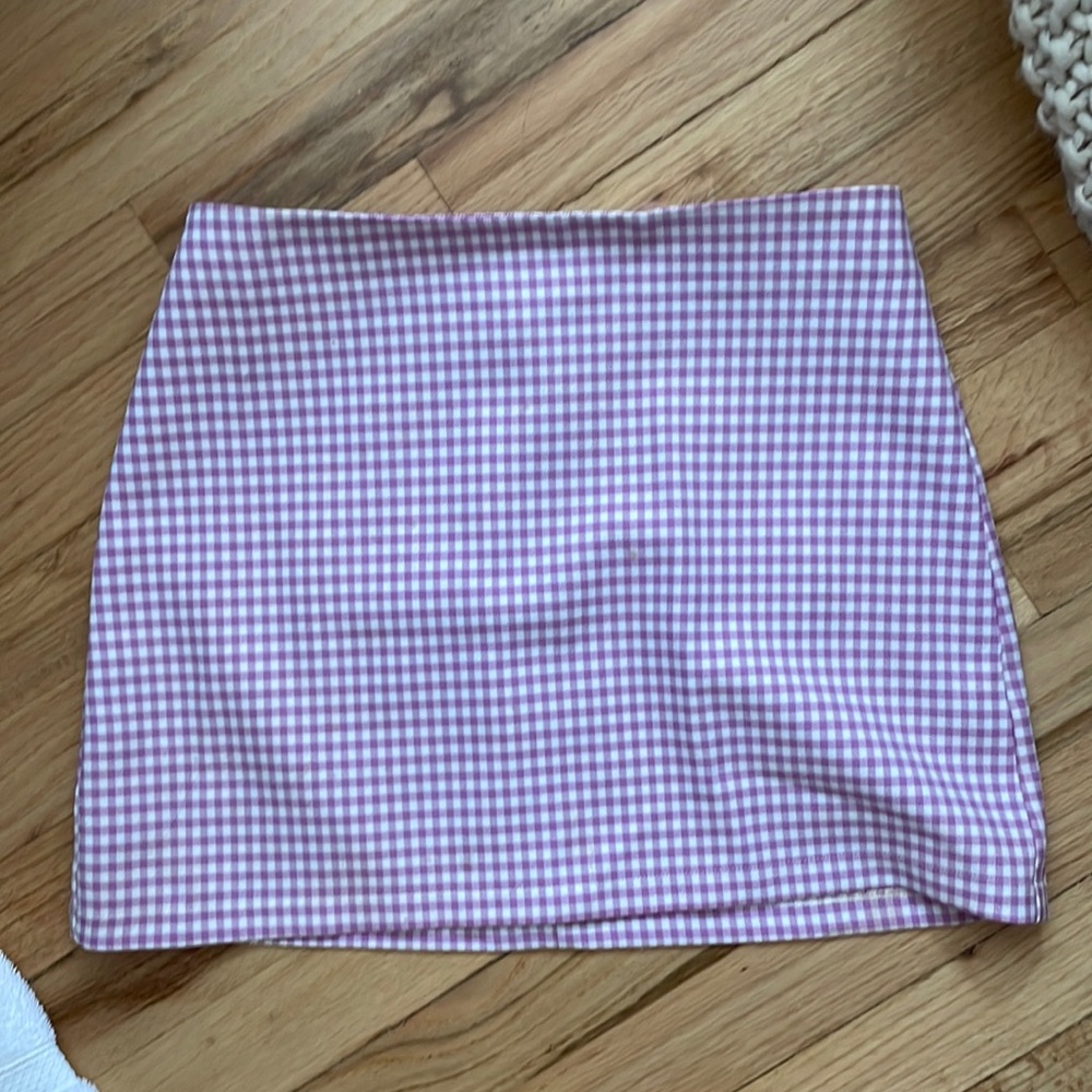 urban outfitters pink gingham skirt